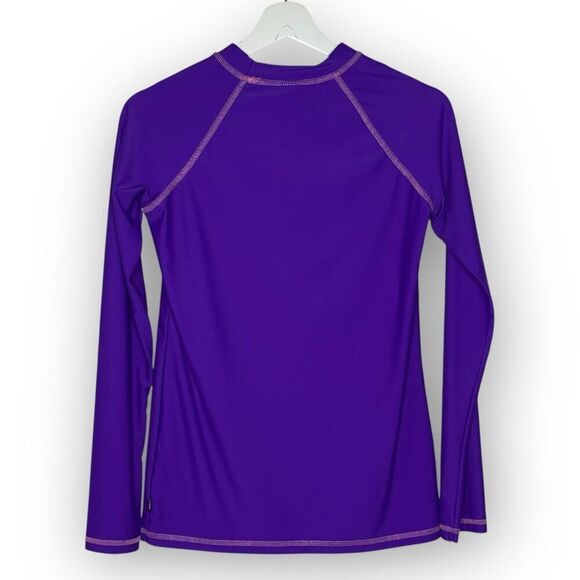 City Threads Lot of 2 Long Sleeve Swim Top Rash Guard Pink Purple Girl’s Size 16 - Picture 5 of 9